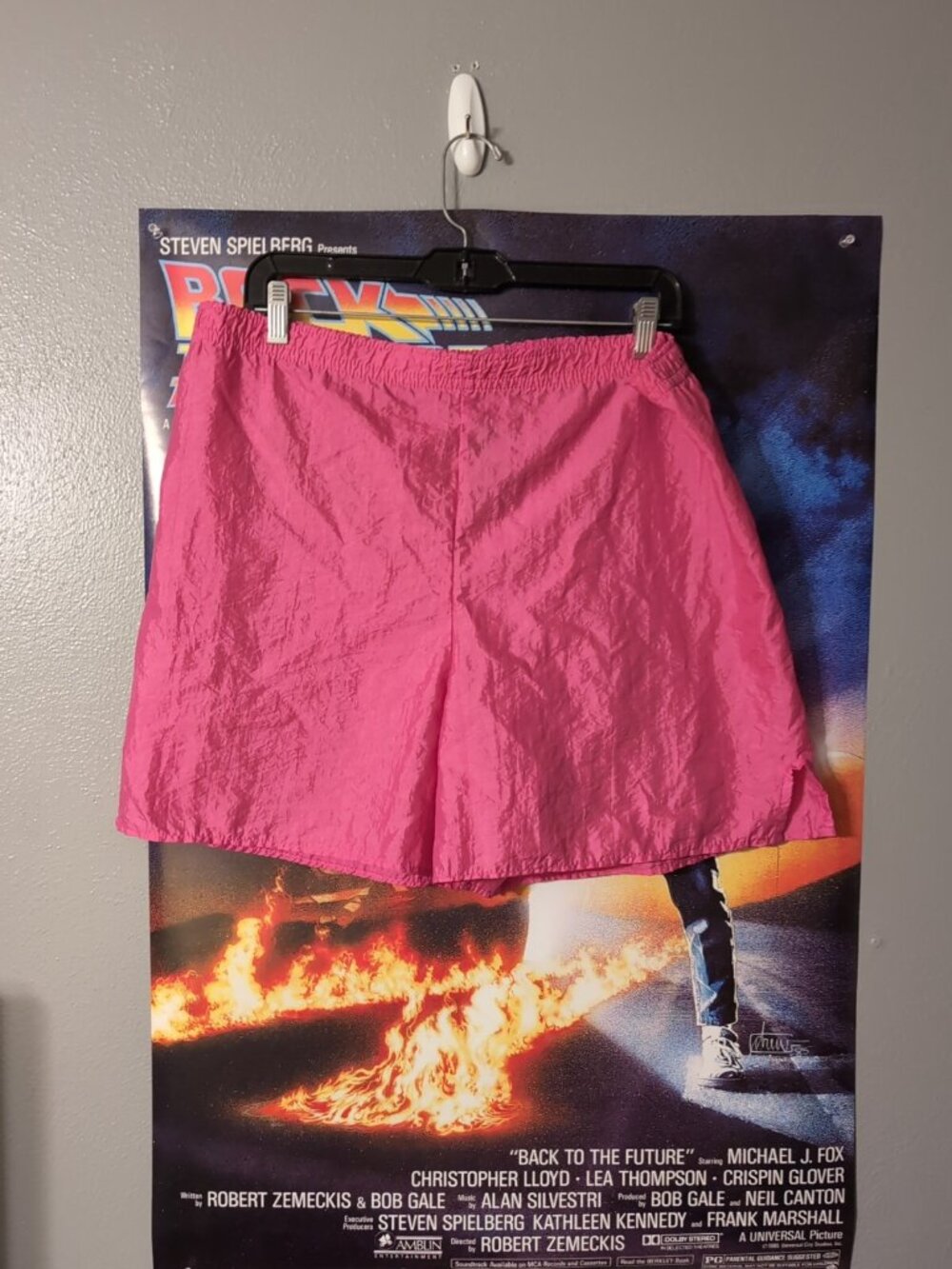 Active Elements Pink Nylon Vintage Running Shorts Pull On Size L Women's